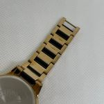 Anne Klein Ann Klein women watch 37mm round gold black tone Ak1412 quartz size 6.5” running Photo 6