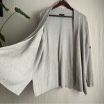 Verve Ami Women Gray Cardigan Open Front Long Sleeve Stretch Photo 2