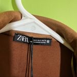 ZARA NWT Brown Suede-like Duster Length Cardigan Jacket Size Small Photo 5
