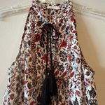 ALC Frank ALC Sleeveless Autumn Floral Print Silk Too with Tassels size 2 Photo 1