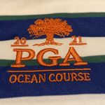 Ralph Lauren Womens Polo  Shirt SP Blue Stripe Athletic Golf PGA Kiawah Ocean Photo 2