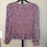 Rebecca Taylor  Long Sleeve Ruched Mirage Blouse Smocked Silk Blend‎ Size 6 Photo 3