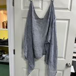 Stella & Dot  Women Gray with Metallic Thread Wrap Scarf - EUC Photo 1