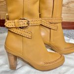 Ulla Johnson  Adler Leather Knee High Buckle Boot 5 35 Caramel Brown Dust Bag Photo 7