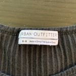 Urban Outfitters Ribbed Long Sleeve Top Black Crew Neck Knit Medium Y2K Minimal Photo 2