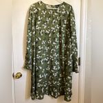 ASOS Curves New Look Avocado Green Amelie Floral Balloon Sleeve Smock Dress Size undefined Photo 4
