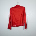 CAbi New Perfect Red Valentine Linen Blend Button Jacket Size Medium Photo 5