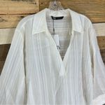 ZARA  Oversized Striped Beach Shirt Size Medium NWT Photo 1