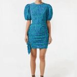 RHODE Pia Dress in Electric Moire size 2 Blue Photo 1