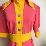 Dorothy Zudora Goldie 70s Butterfly Collar Shirt Dress size 2 NWT Pink Photo 5