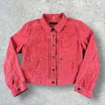 Levi's Y2K Corduroy Crop Jacket Womens Medium Type 1/2 Style Vintage Coral Pink Photo 0