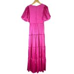 AQUA  Pleated Cutout A-Line Maxi Dress In Pink Size 0 Formal Wedding Guest Photo 3