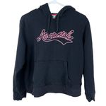Aeropostale Y2K VTG Embroidered Oversized Hoodie Womens Size S Black Spellout Photo 0