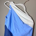 Summersalt  Side Stroke One Shoulder One Piece Swimsuit White Blue 10 Photo 3