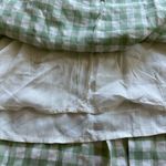 Princess Polly Gingham Pleated Checkered Mini Skirt in Sage Green/White - Size 2 Photo 7