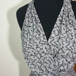 Athleta EUC Go Anywhere Halter Dress Sleeveless Black White Casual Dress Sz 6 Photo 3