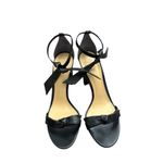 Alexandre Birman  Clarita 90 Black Bow Leather Ankle Tie Open Toe Heels Photo 3