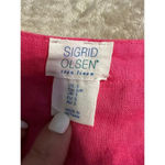 Sigrid Olsen  Linen Shift Dress Size Small Sleeveless V-Neck Pink Orange Photo 2