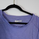 Free People We The Free Arden Cotton Long Sleeve Scoop Neck Tee Shirt Bellflower Photo 1