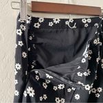 Hollister Black & White Floral High-Rise Cinched Midi Skirt Photo 5