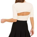 Free People Intimately  Bodysuit Square Neck Cutout Cream Fitted Sexy Top Size L‎ Photo 1