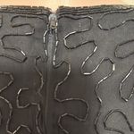 Stenay Vintage Black & Gold Beaded 100% Silk dress woman size 4 cocktail Photo 6