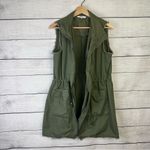 Ro & De  Anthropologie Cargo Vest‎ Full Zip Jacket Olive Green Womens Size Small Photo 6