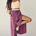 Free People Movement Abs Tracker Acai wide pants split leg Purple Size XS Photo 0