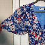 Rixo Florida Floral Daisy Flutter Sleeve Midi Dress Empire Waist Daisy NWOT Blue Photo 7