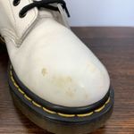 Dr. Martens Women's Lace Up Block Heel Ankle Combat Boots White Black Size 6 Photo 1
