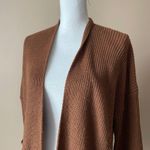 Debut  | Chocolate Brown Knit Open Cardigan Sweater Sz S Photo 3