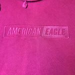American Eagle Hoodie Womens Large Pink Pullover‎ Logo Drawstring Sporty Preppy Photo 3