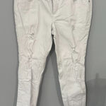 Ariya Jeans White Distressed Skinny Jeans Juniors Size 9 Women's Size 10 w/ Spandex Photo 0