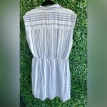 Japna White & Light Blue Stripes | Collar | Front & Side Pockets \ Women’s Lg Photo 7