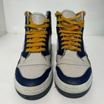 Saint Laurent Sl24 Colorblock Lace Up High Top Sneakers White/Navy Size 38 / 7.5 Photo 2
