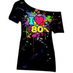 80s Shirts for Women I Love The 80s Tshirts for Women 1980 Themed 2XL Black Size XXL Photo 0