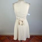Fame and Partners  Cream Ruffle Wrap Dress Photo 6