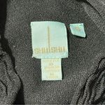 SHUSHU Women’s Size S Black Keyhole Ruched Puckered Front Mockneck Shirt Top Photo 5