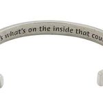Motivational Silver Cuff Bracelet — it’s what’s on the inside Photo 0