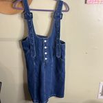 Cloud Ten  Blue Denim Overall Casual Cotton Mini Dress Women’s Size large Photo 2
