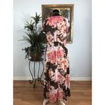 Sangria Women Size 12 Fluter Sleeve High And Low Wrap Dress Cottage Core Peasant Photo 3