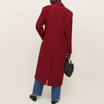 Reformation NWT Lucas Long Wool Coat Jacket in Lipstick Red Sz Large Photo 1
