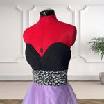 Night Moves by Allure Lilac and Black Jewel Embellished Evening Prom Gown Size 8 Photo 2