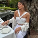 ZARA crop top crossed crochet corset white boho Photo 0