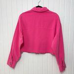 ZARA  CROPPED‎ COTTON Pink Jacket /Over shirt
 Size M Photo 3