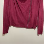 BLANK NYC  Faux Suede Drape Front Moto Jacket Photo 2