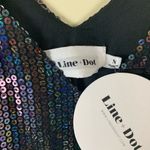 Line and Dot  Thea Sequin Mini Dress in Black Size Small NWT Party Holiday NYE Photo 4