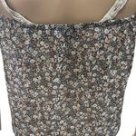 American Eagle  Womens Semi Sheer Sleeveless Top Size S Floral Print & Lace Photo 4