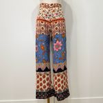 Raga Wide Leg Pants XS Boho Floral High Waist Split Leg Festival Chic Beachy Photo 1