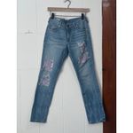 True Religion  Cameron Slim Boyfriend Jeans Distressed Purple Mesh Denim Size 24 Photo 1